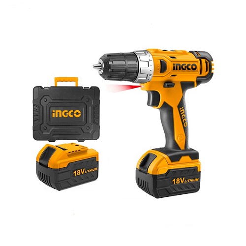 Ingco Li-ion Impact Drill Complete 2x Batteries And Charger